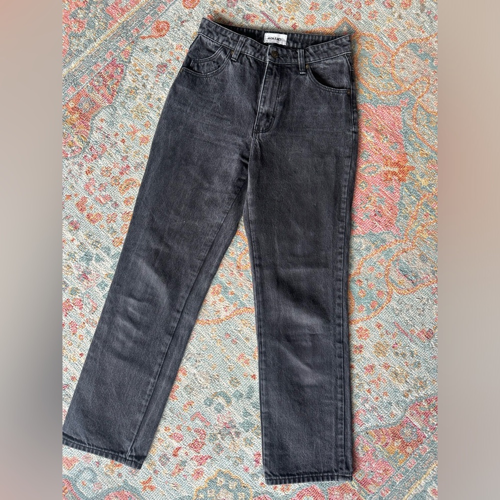 🏔️ ROLLAS Black Straight-Leg Jeans